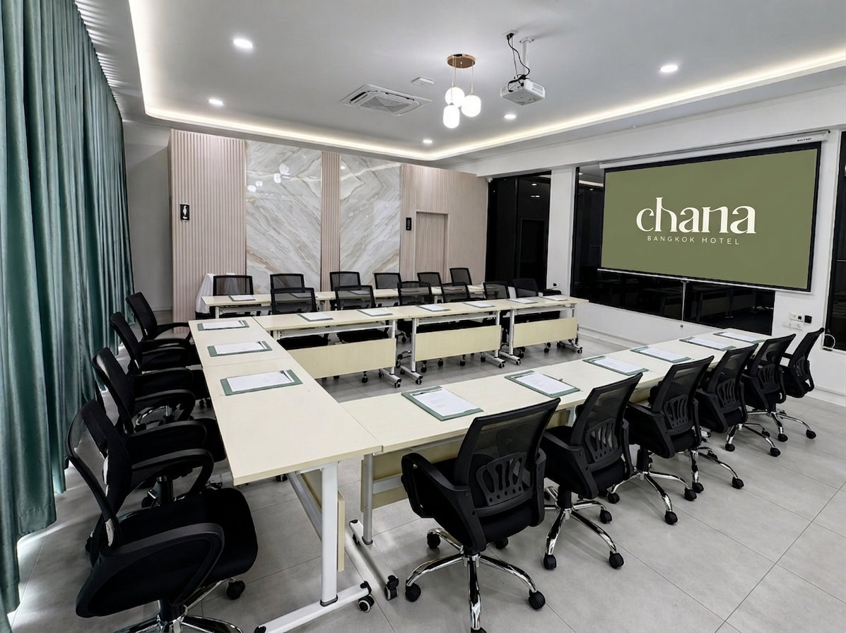 ห้องประชุมให้เช่า Chana Bangkok Hotel พร้อมจอฉายและโปรเจกเตอร์